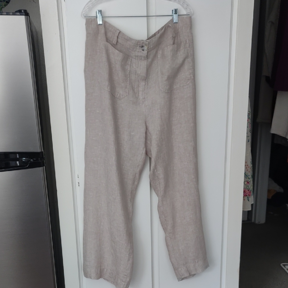 Quince Light Gray Linen Trousers